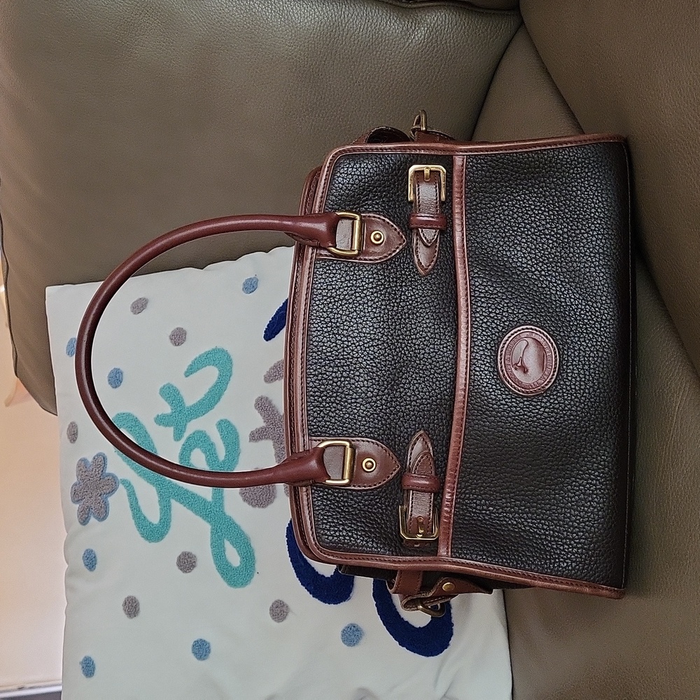 Dooney & Bourke All Weather Dark Brown Satchel Handbag